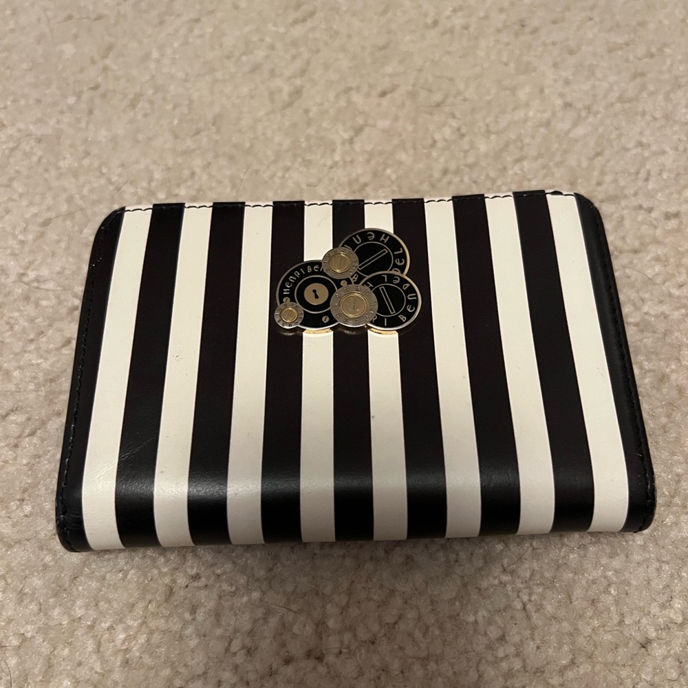 Henri Bendel Leather Classic Stripe Wallet